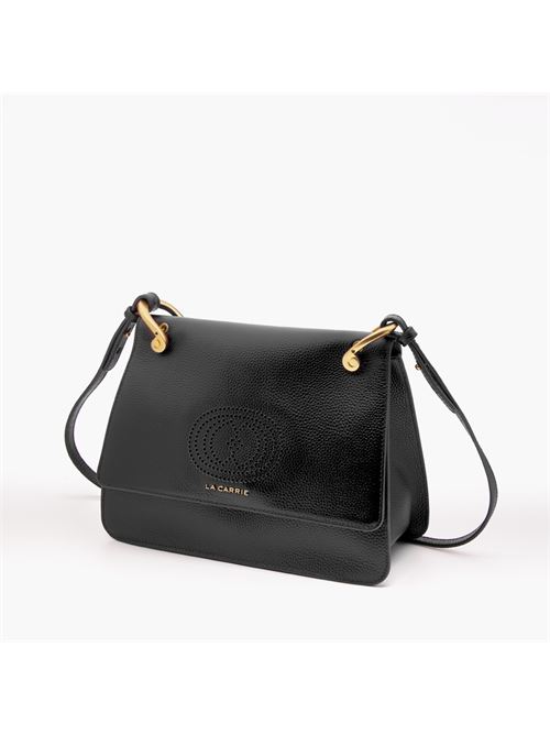 BORSA A SPALLA DRILLED BLACK LA CARRIE | 142P-BA-106 TBLY